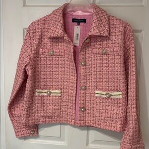 Simply Southern Pink Blazer Tweed